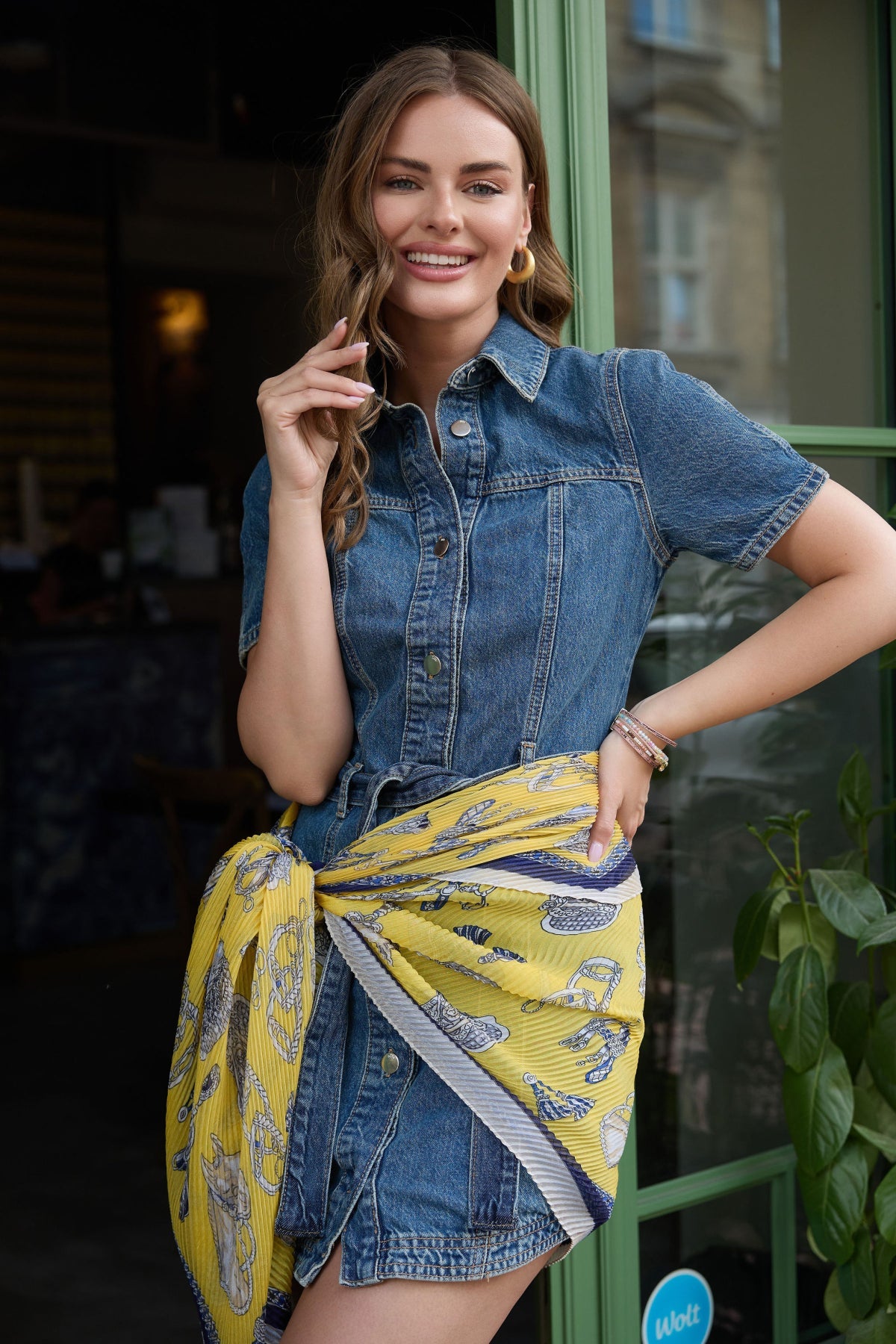 Pleated Equestrian Scarf