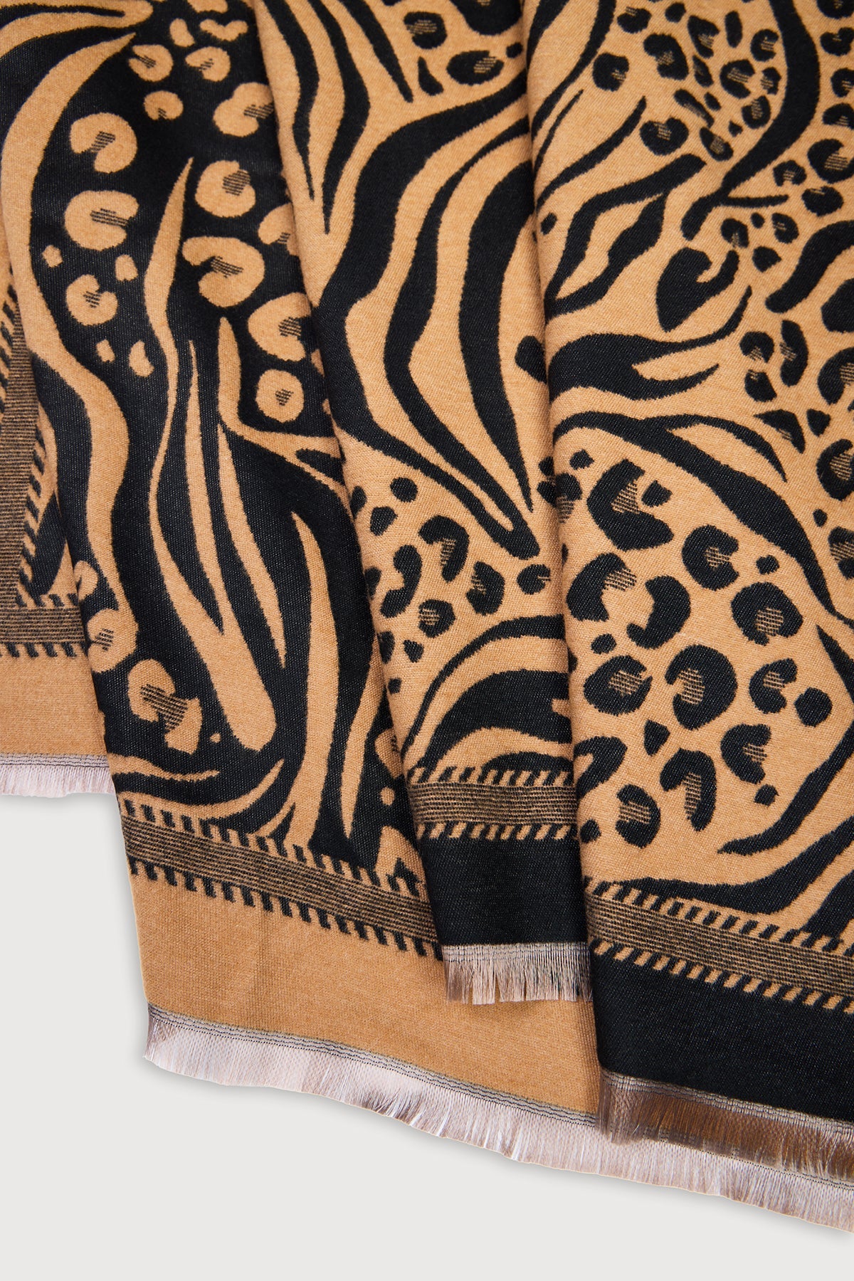 Animal Print Reversible Scarf
