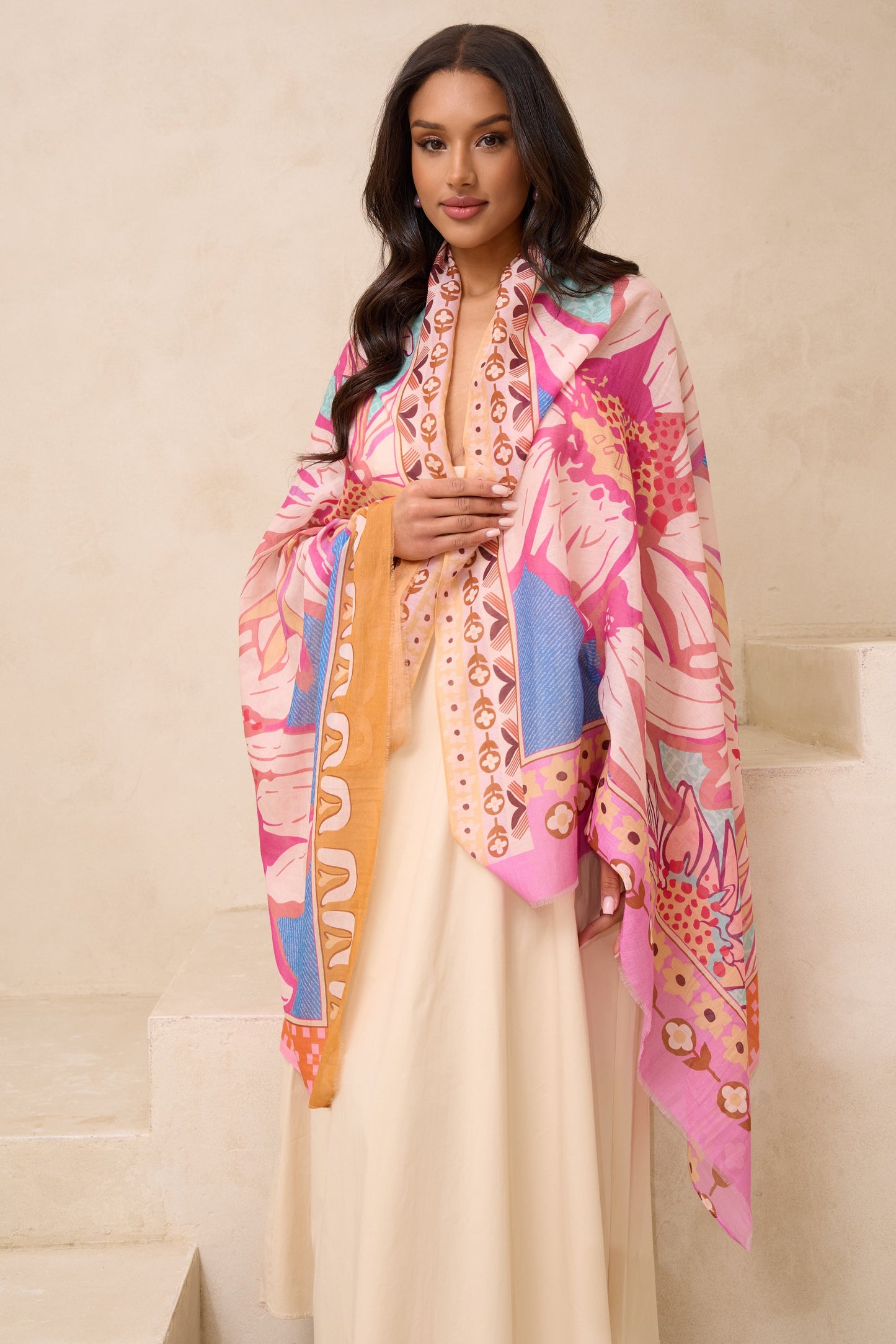 Floral Haze Printed Scarf