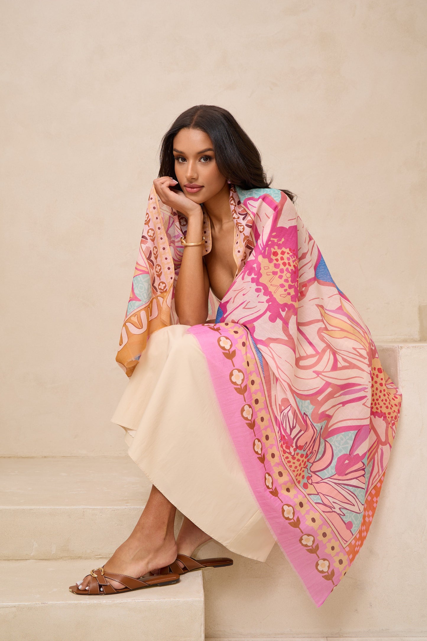 Floral Haze Printed Scarf