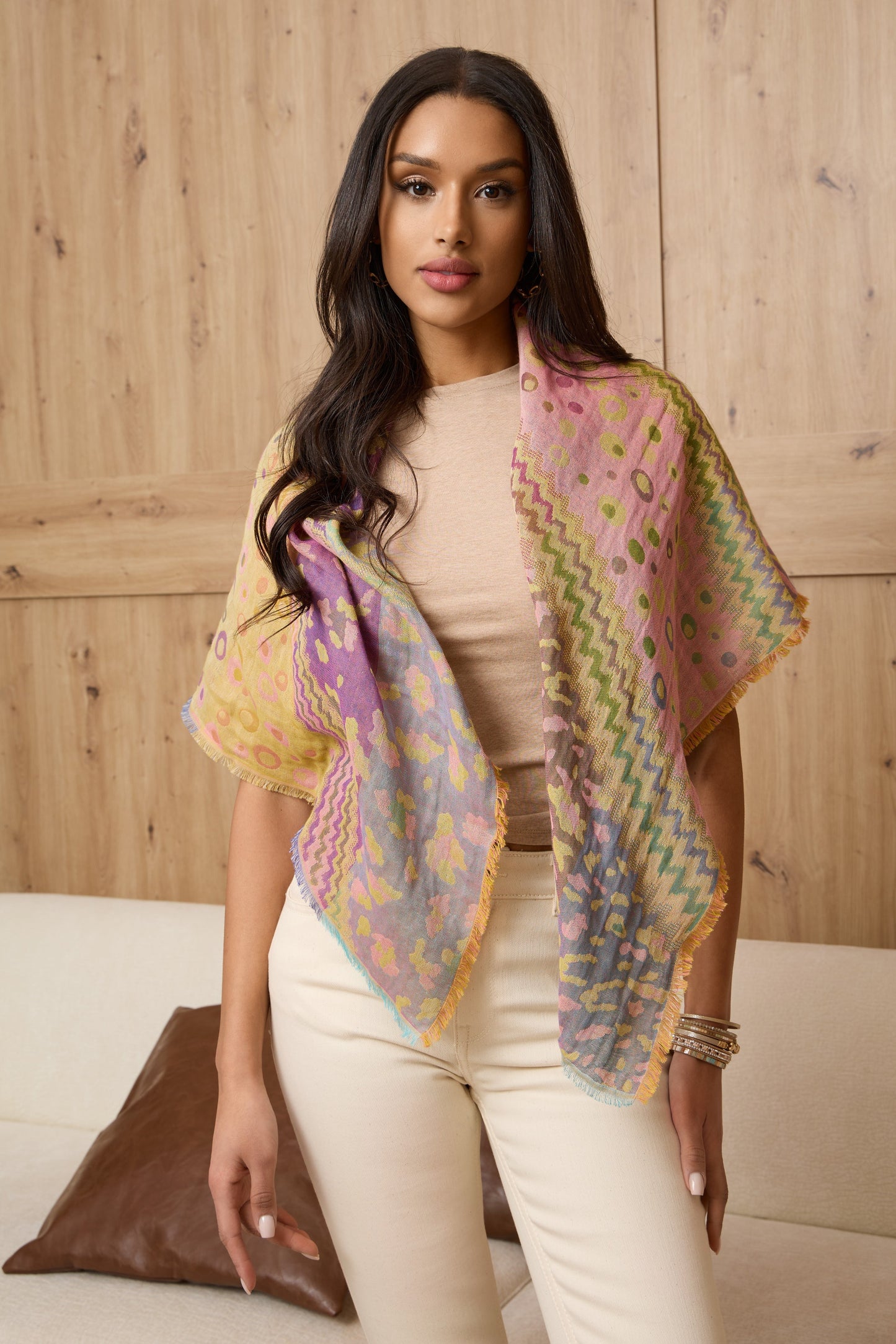Mixed Animal Print Scarf
