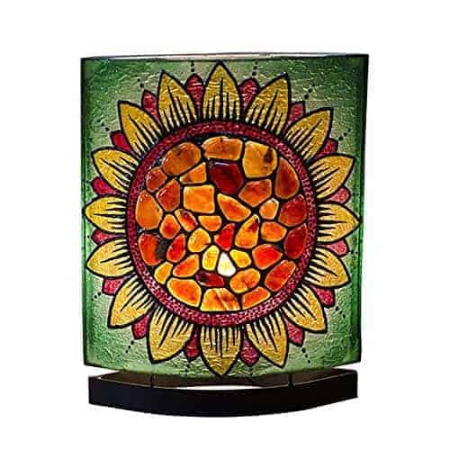 Starborn Sumatra Amber Sunflower Table Lamp with LED Bulb