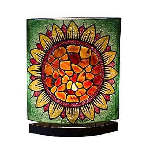 Starborn Sumatra Amber Sunflower Table Lamp with LED Bulb