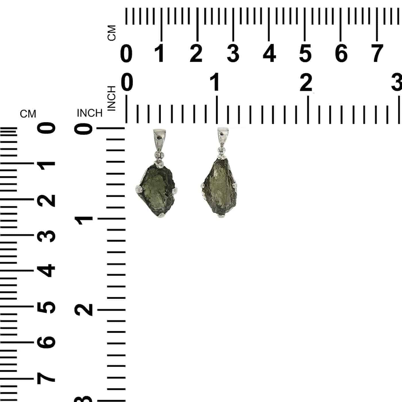 Starborn Natural Rough Moldavite Prong Set Pendant in Sterling Silver (7-11ct)