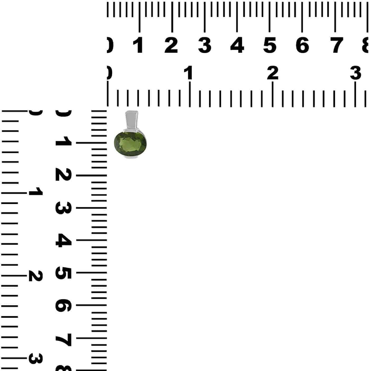 Sterling Silver Channel Set Oval Shaped Faceted Moldavite Pendant