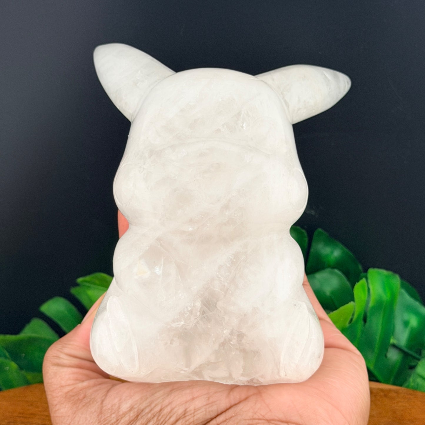 Clear Quartz Pikachu Carving