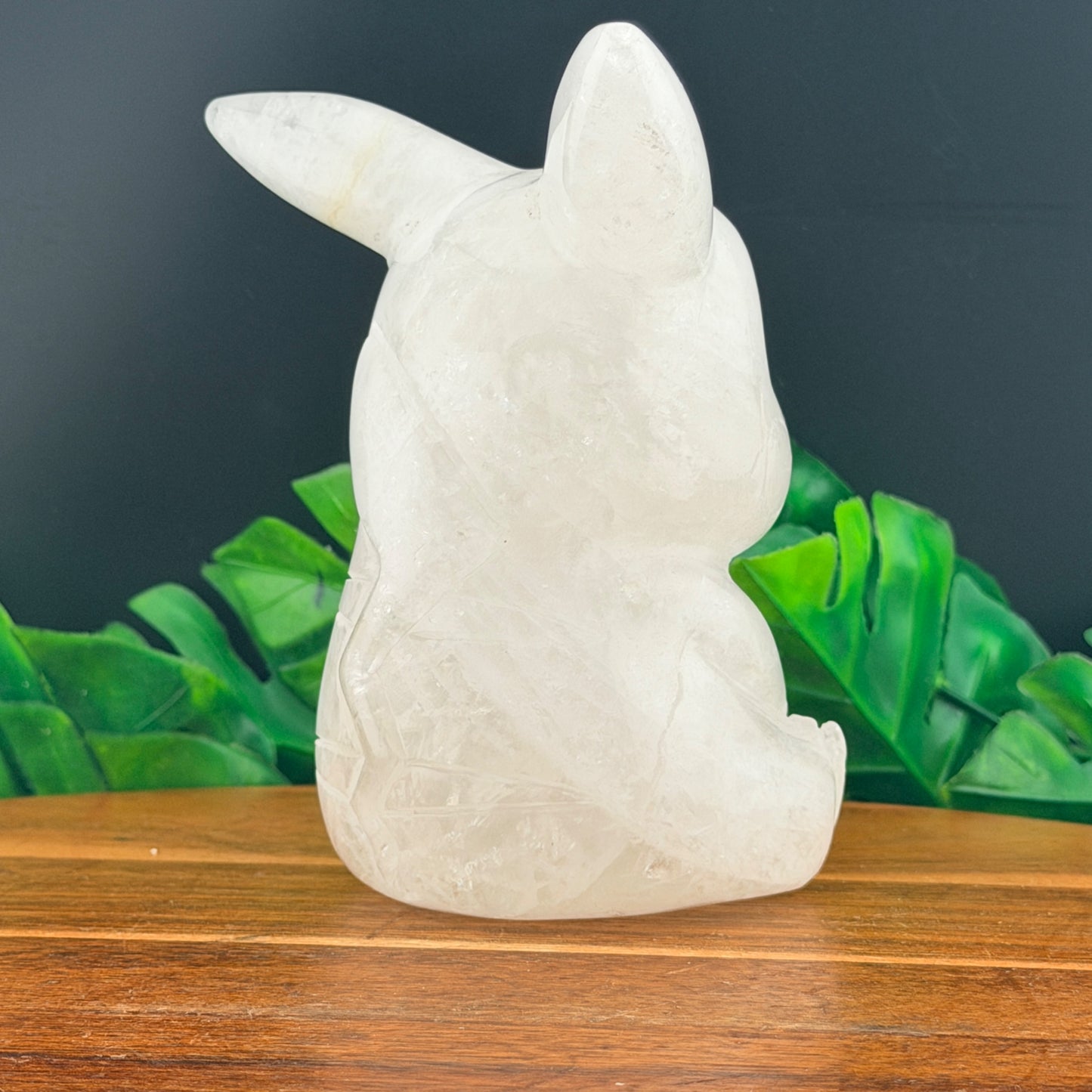 Clear Quartz Pikachu Carving