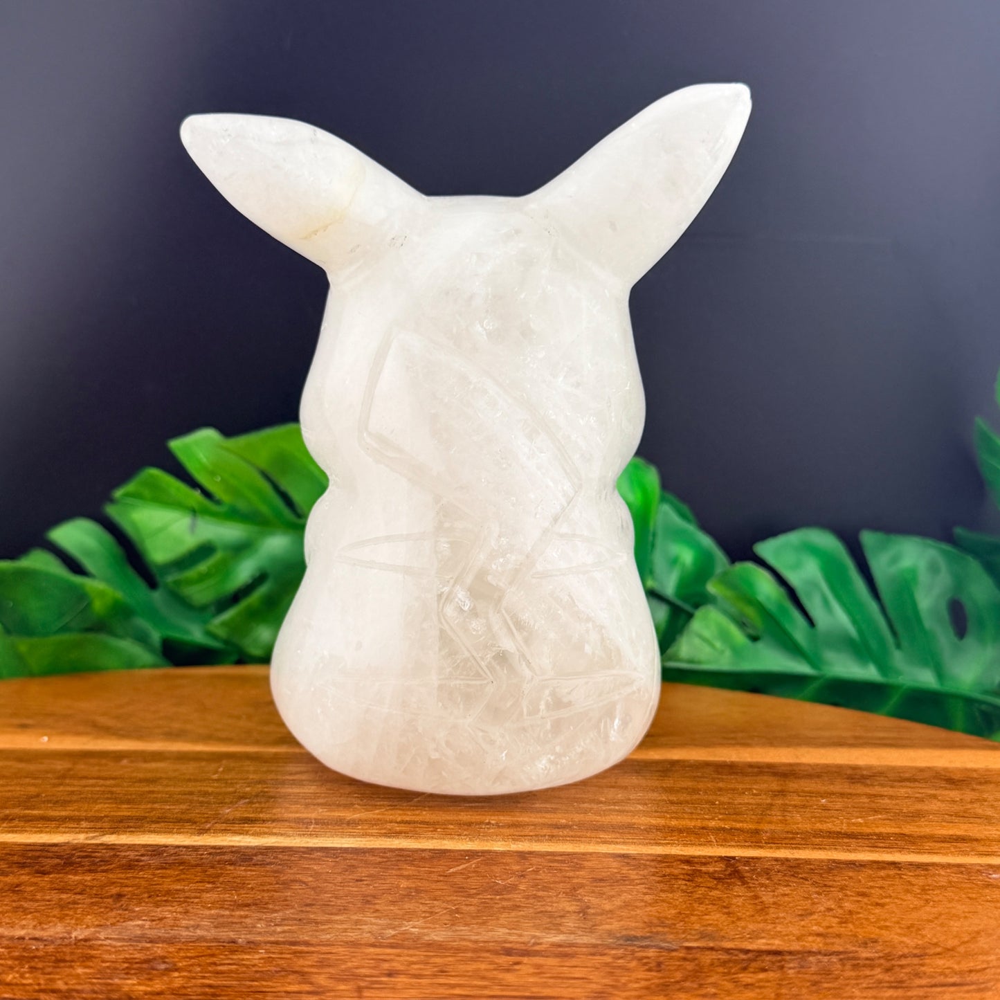 Clear Quartz Pikachu Carving