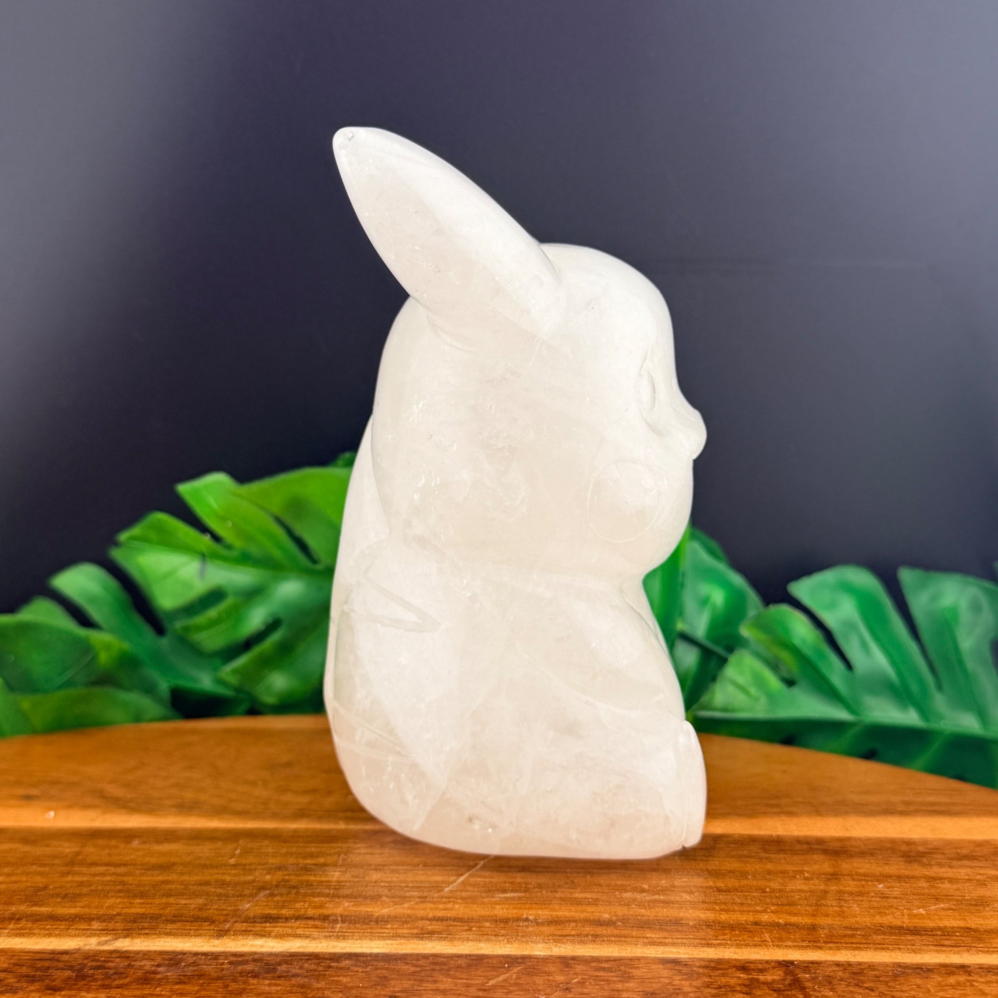 Clear Quartz Pikachu Carving
