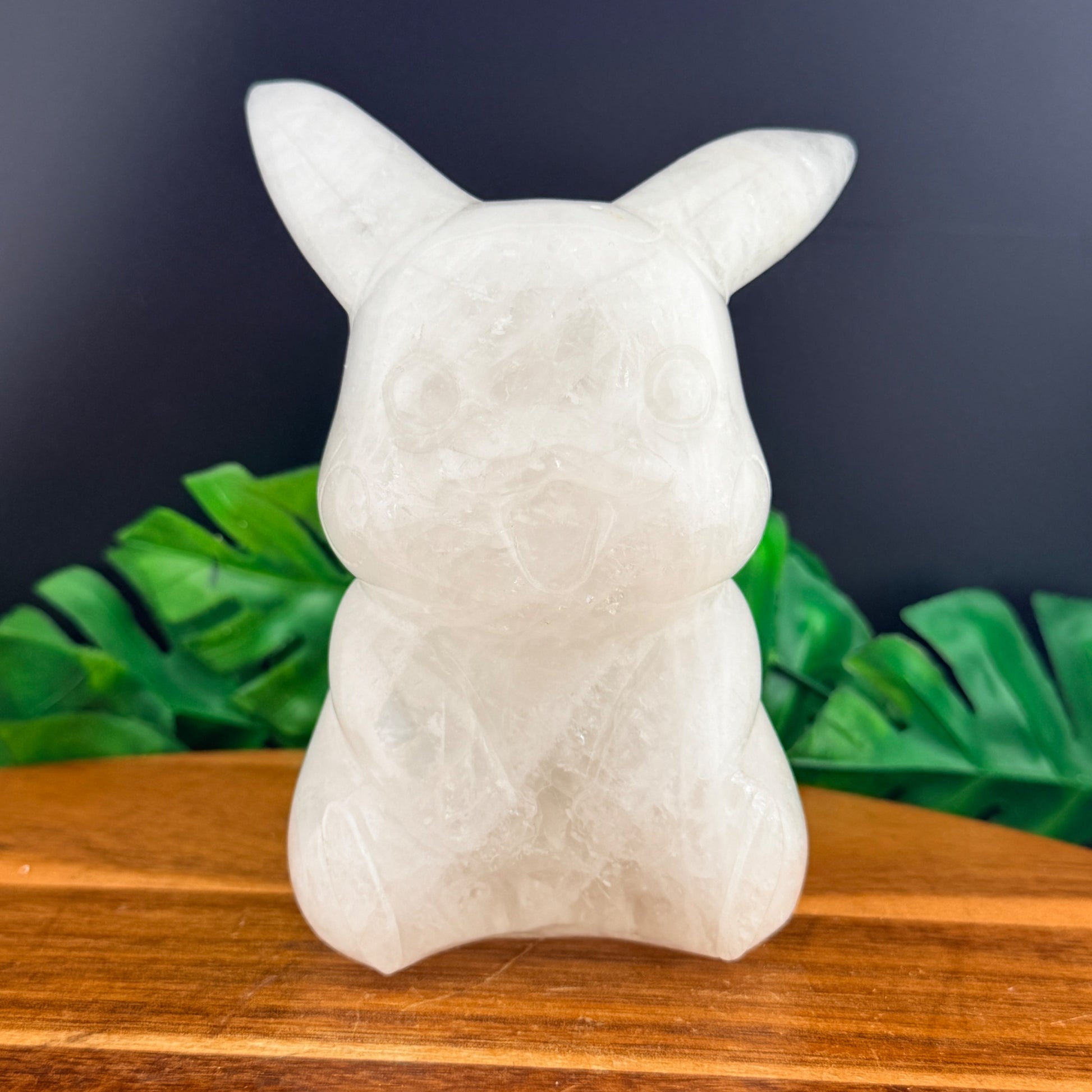 Clear Quartz Pikachu Carving