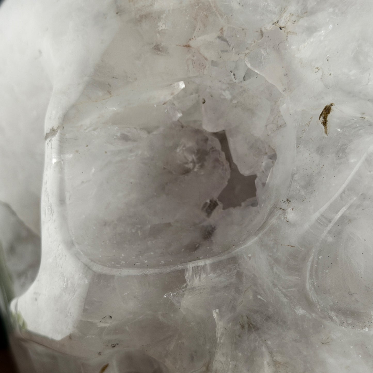 Druzy Agate with Quartz  XL Skull