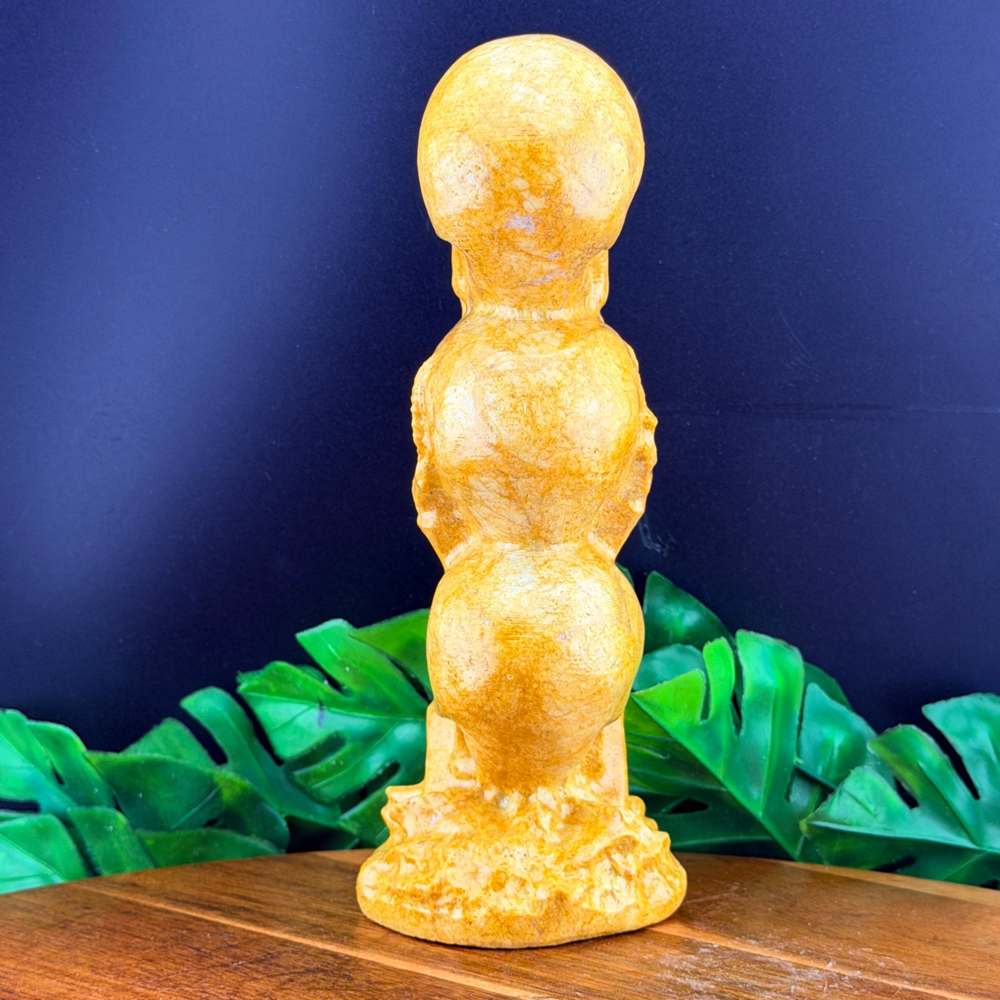 Yellow Jade Three Wise Skulls 
