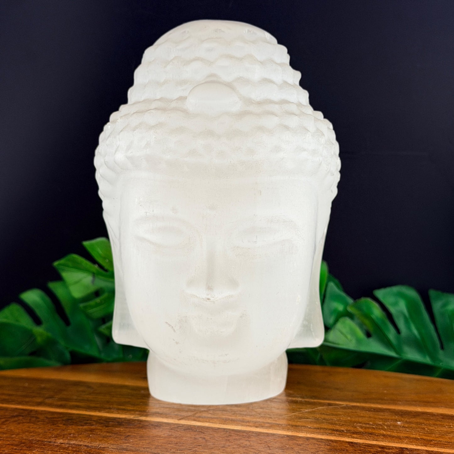 Satin Spar Buddha Bust