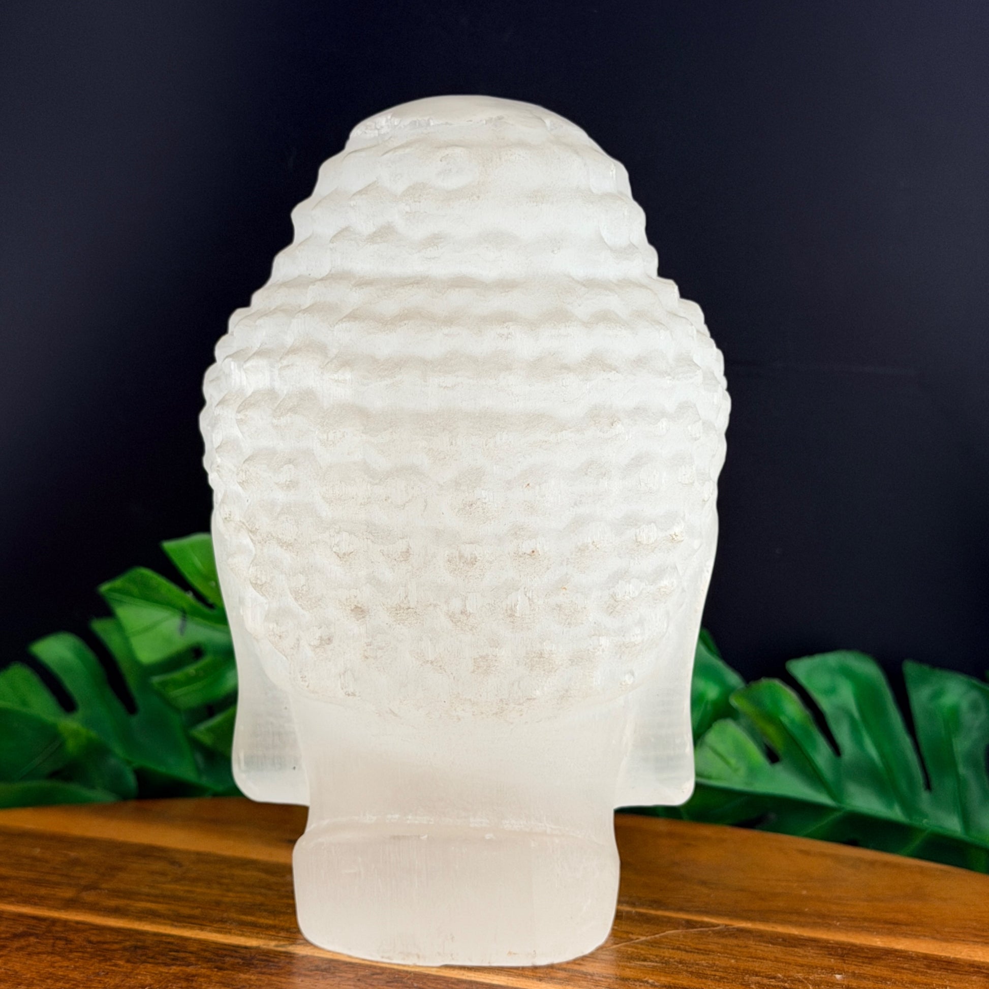 Satin Spar Buddha Bust