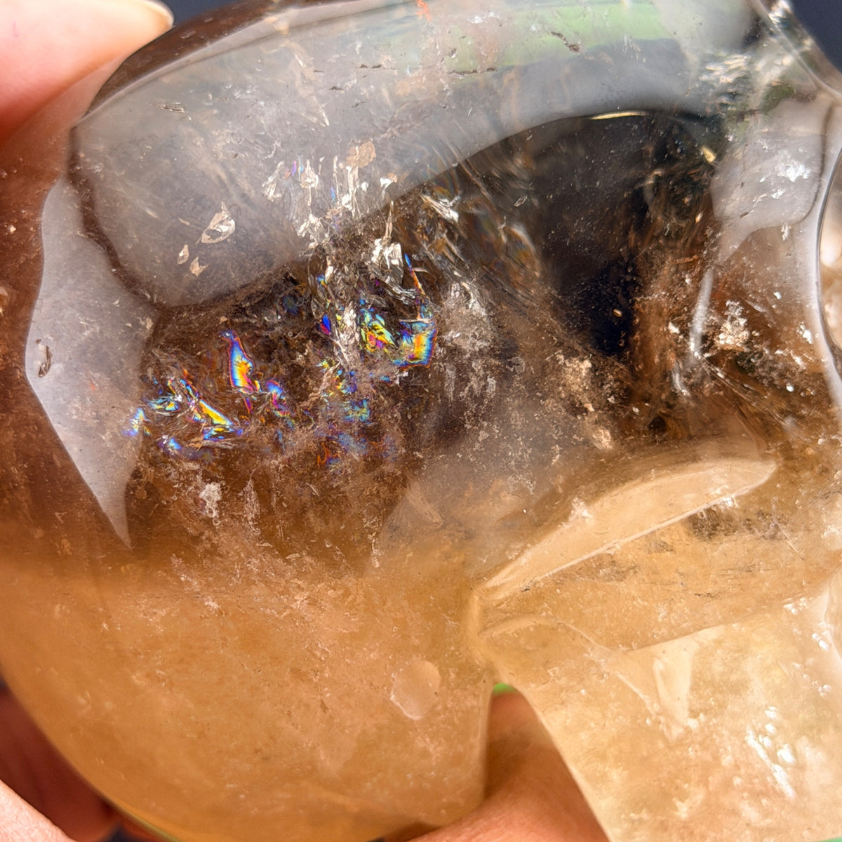 Two Tone Smoky Quartz Skull