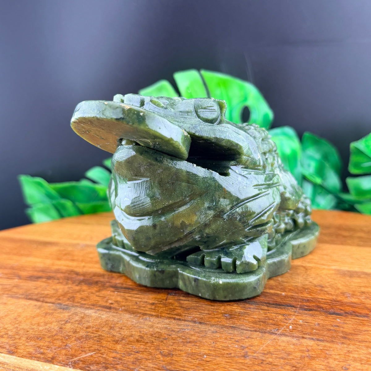 Green Jade Chinese Money Toad