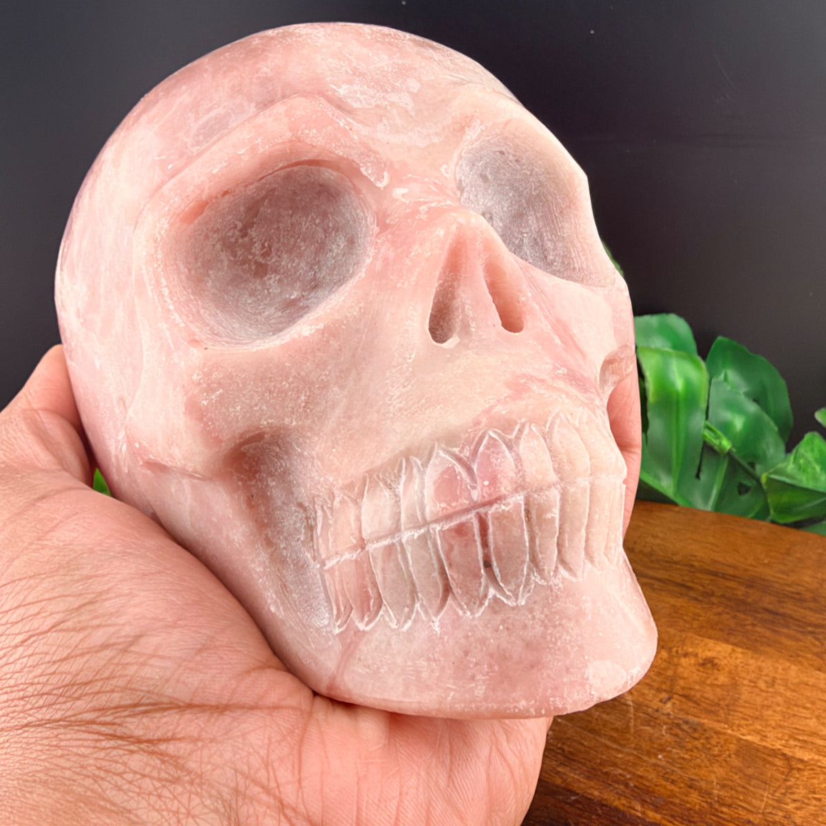 Pink Opal Skull