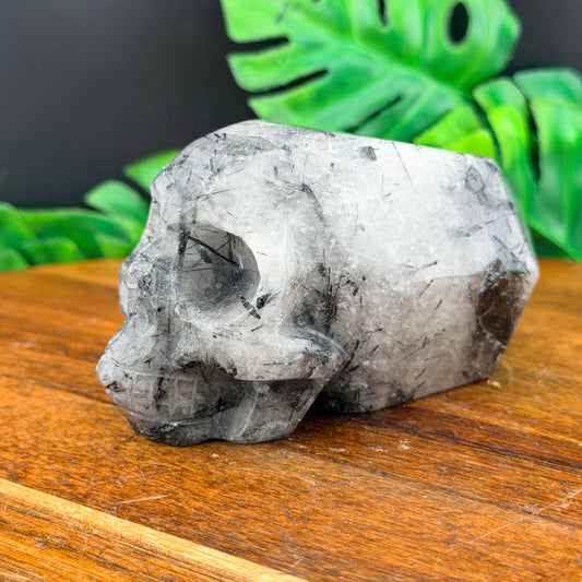 Black Tourmaline Skull Point