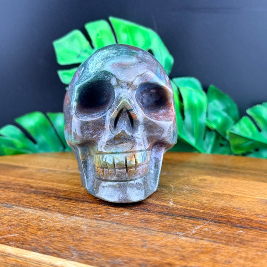 Ocean Jasper Skull