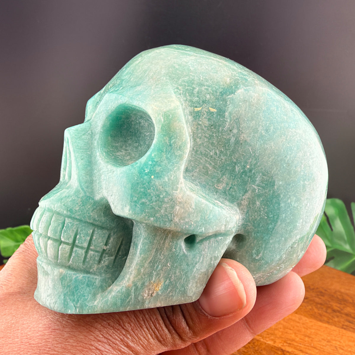 Amazonite Skull