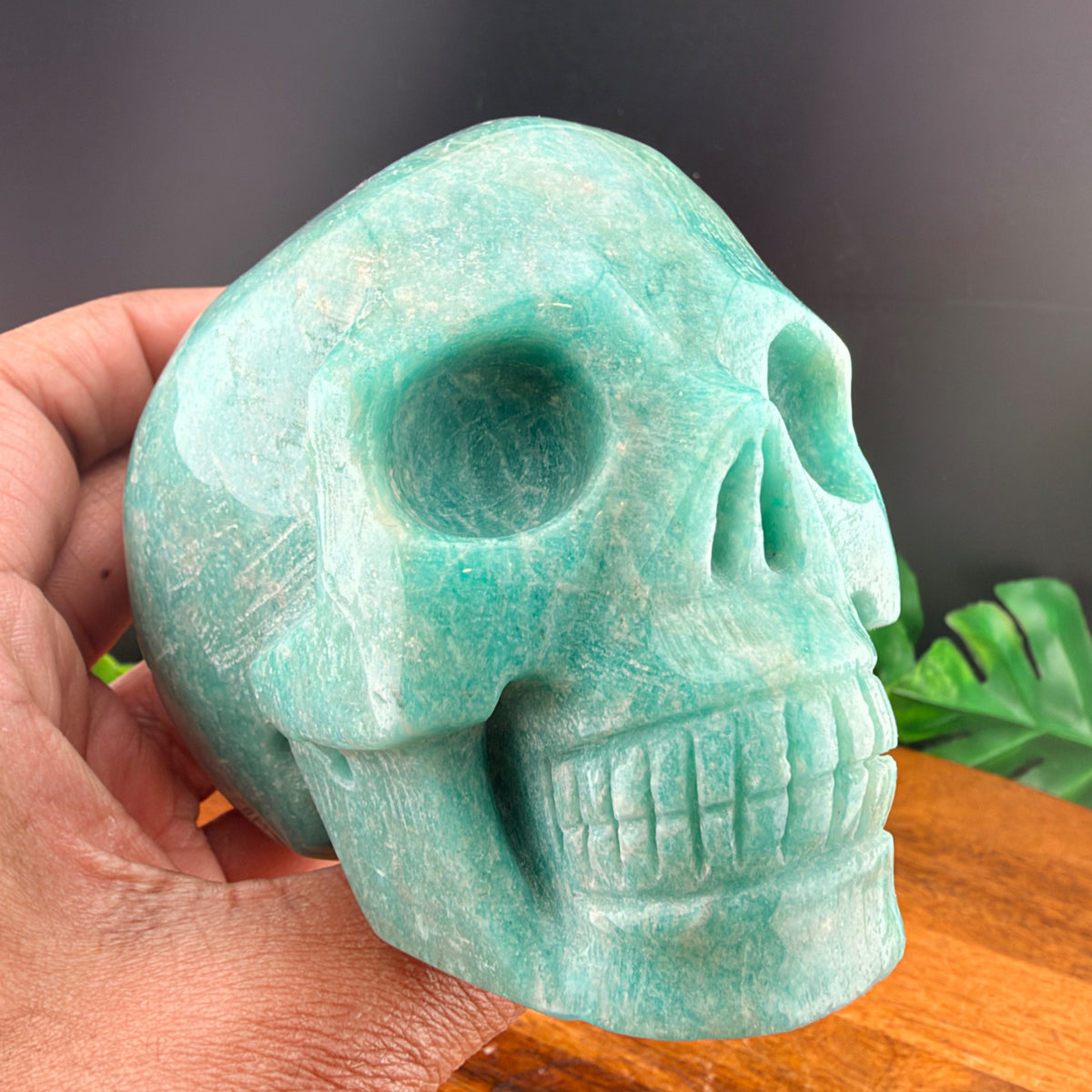 Amazonite Skull