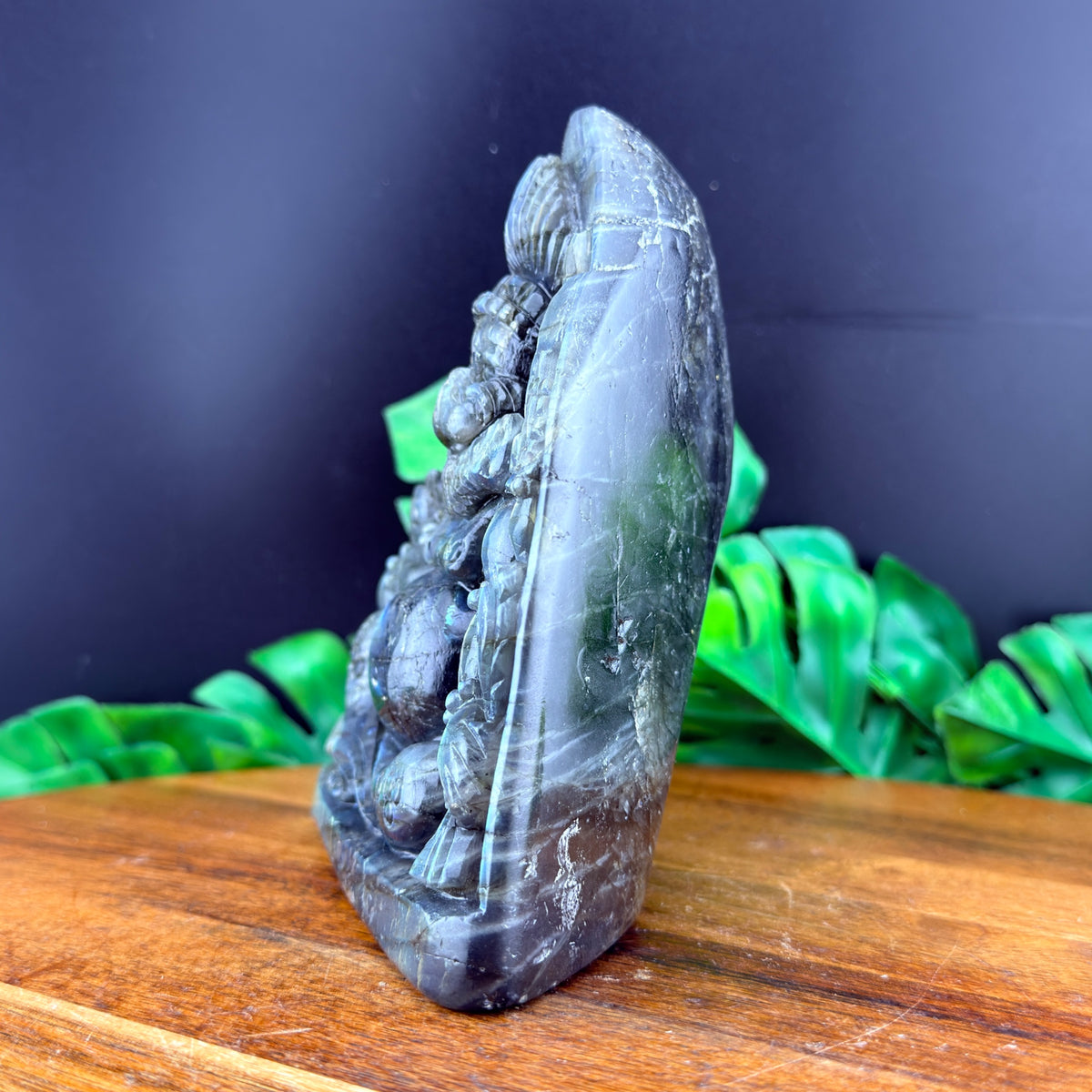 Labradorite Ganesh Carving