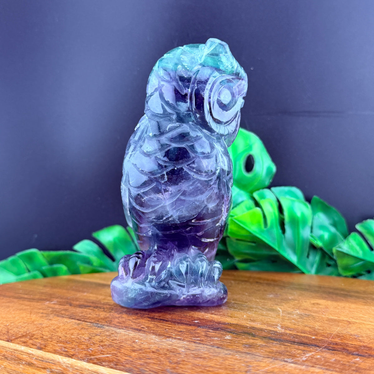 Rainbow Fluorite Owl