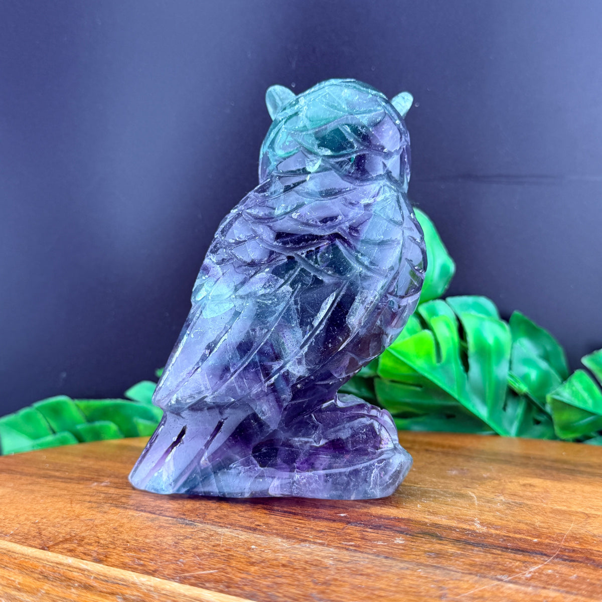 Rainbow Fluorite Owl