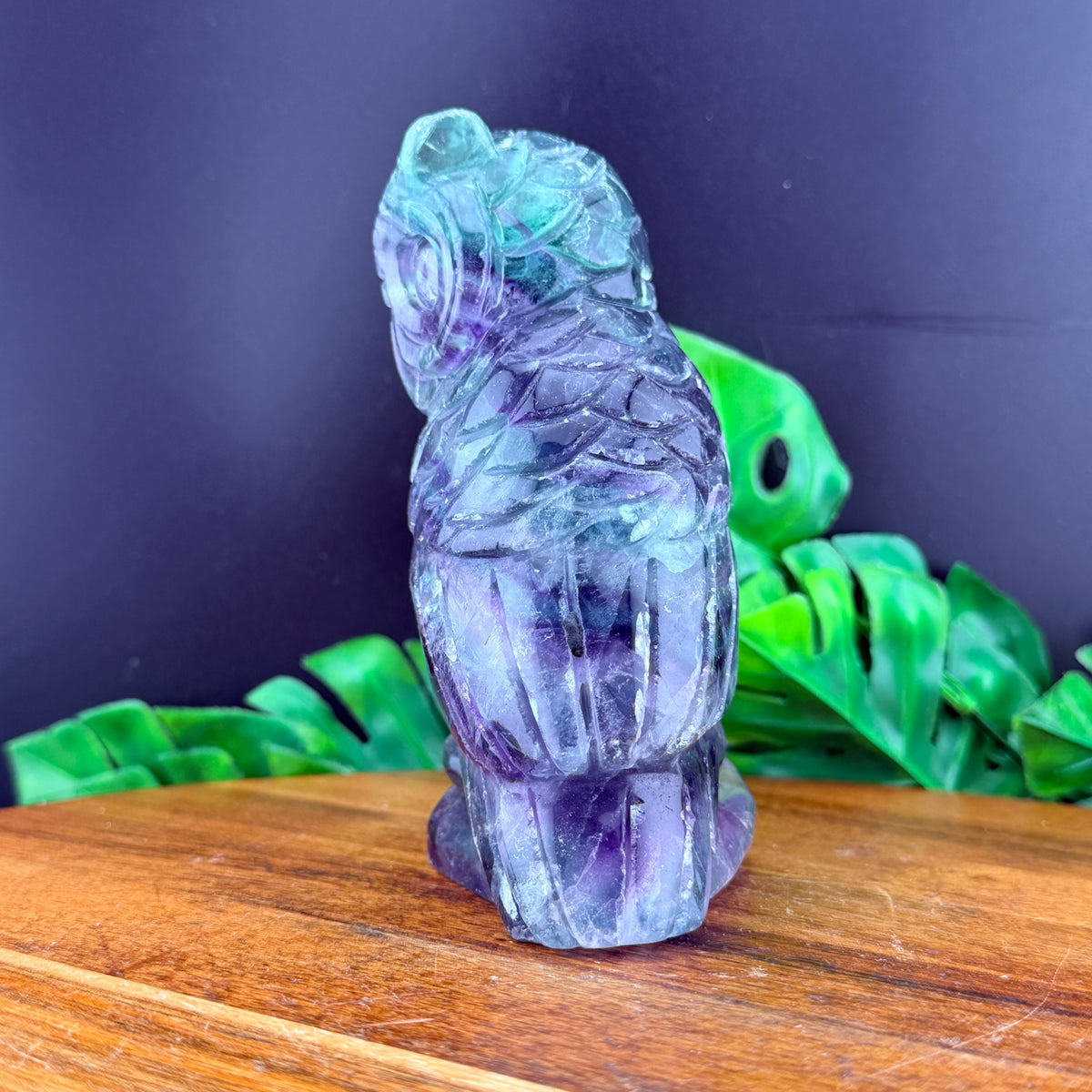 Rainbow Fluorite Owl