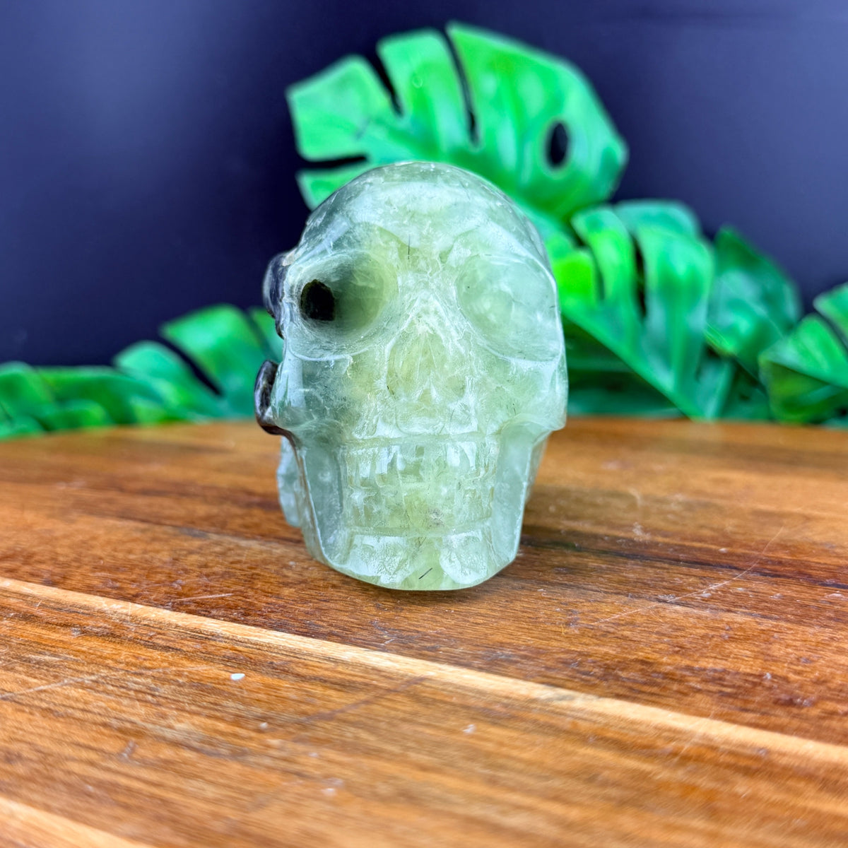 Prehnite and Epidote Skull
