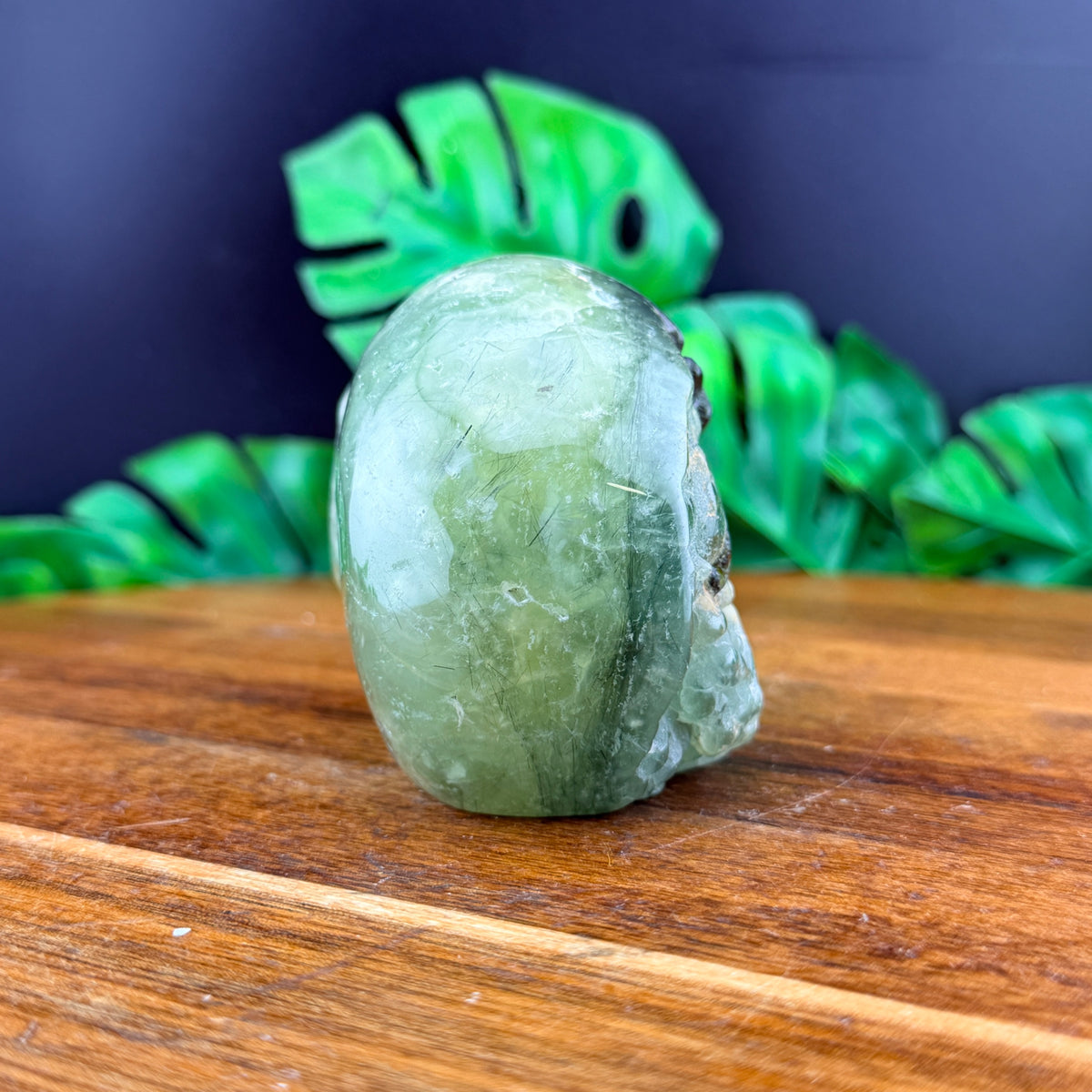 Prehnite and Epidote Skull