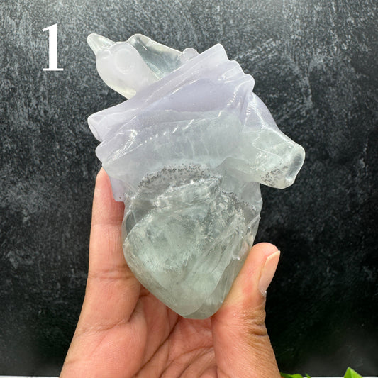 Fluorite Crystal Anatomical Heart