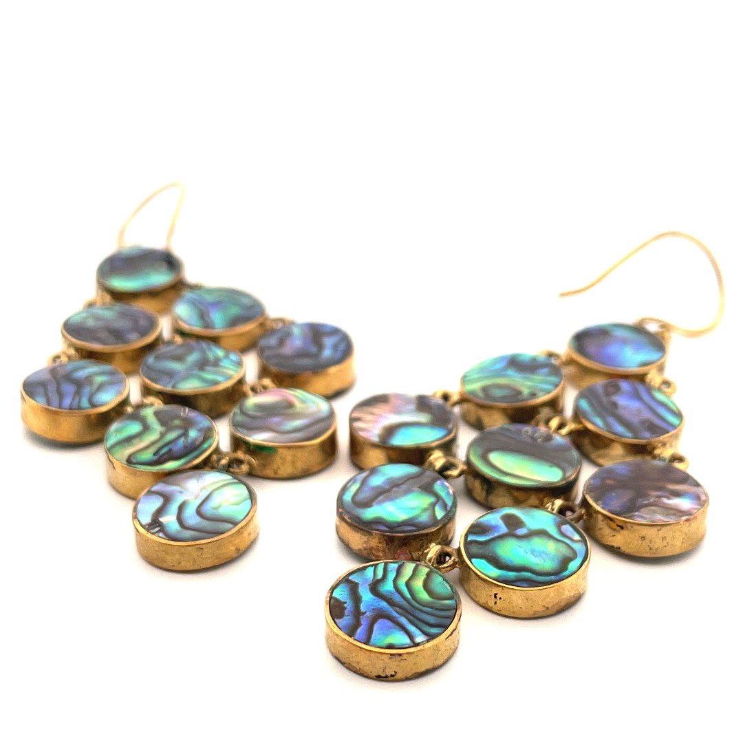 Abalone Shell Dangle Earrings - Sage & Magic