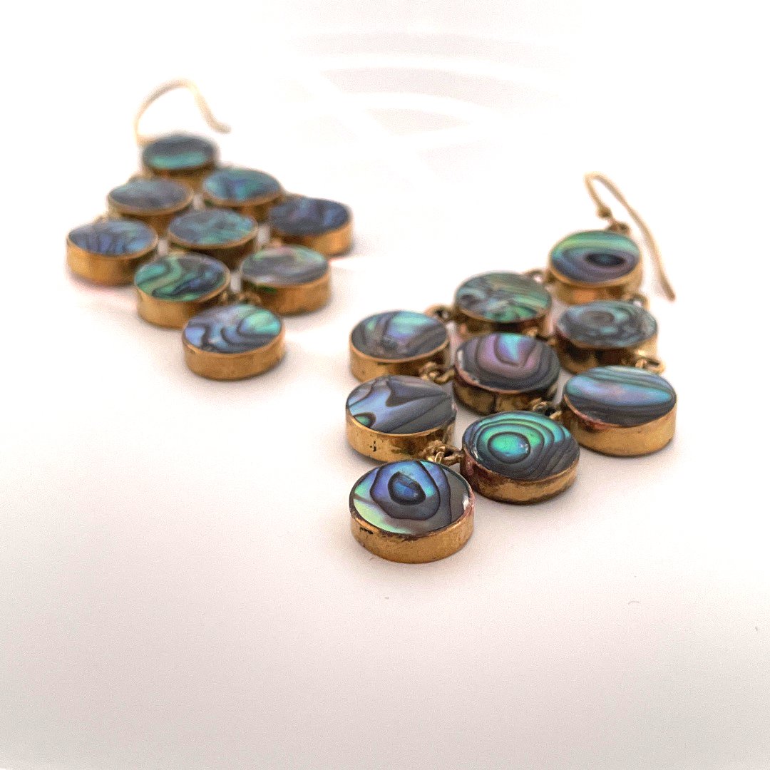 Abalone Shell Dangle Earrings - Sage & Magic