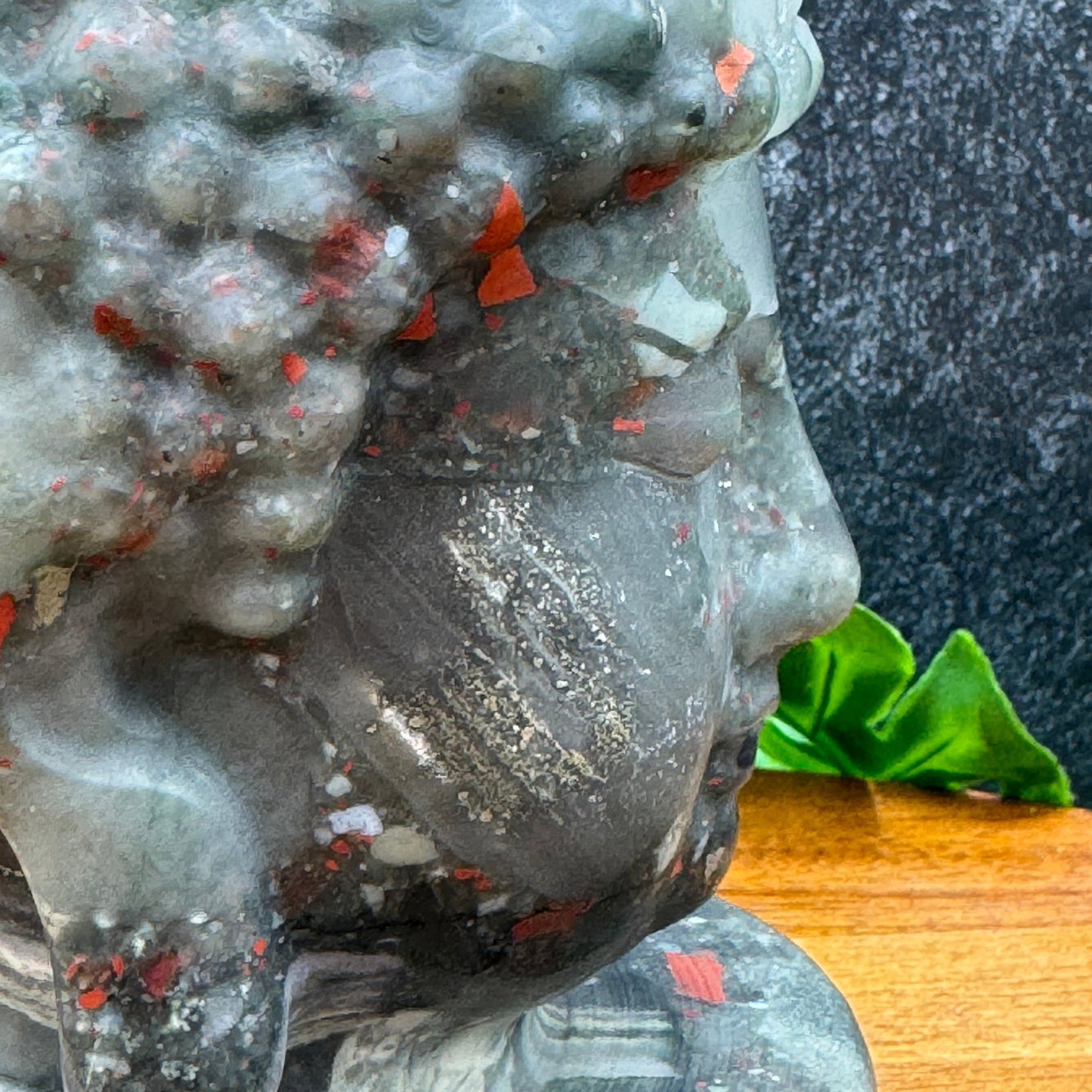 African Bloodstone Buddha Bust - Sage & Magic