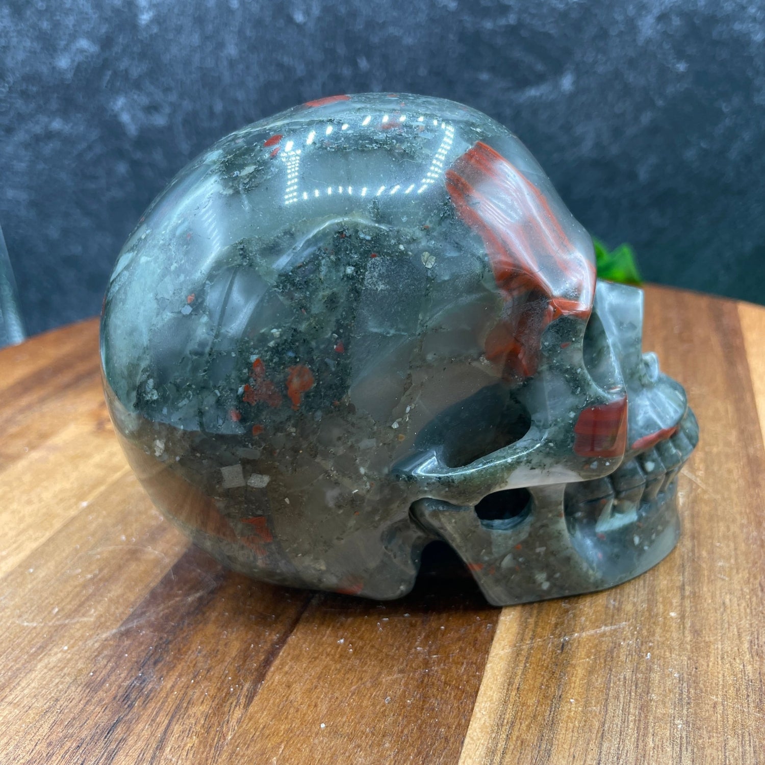 African Bloodstone Skull - Sage & Magic