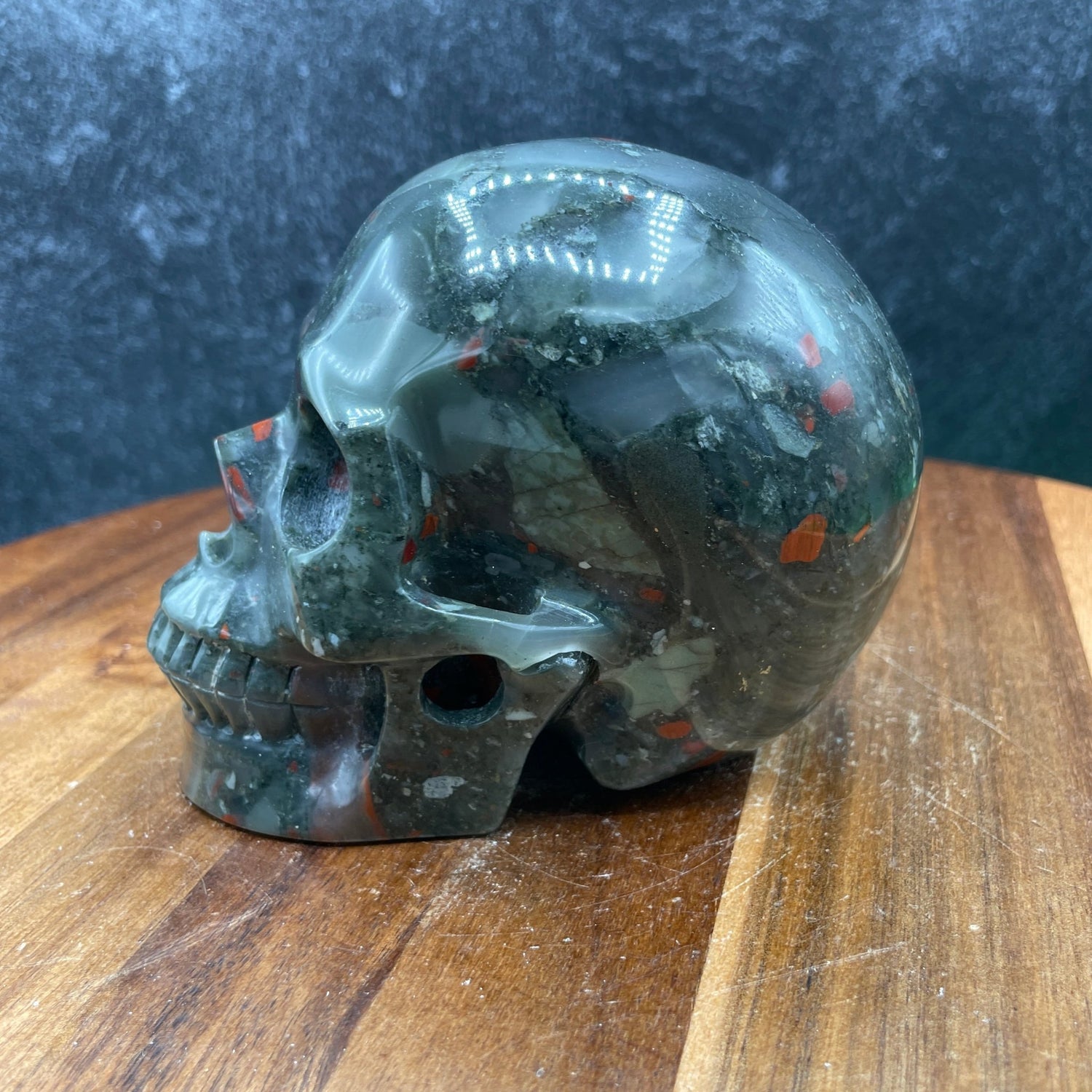 African Bloodstone Skull - Sage & Magic