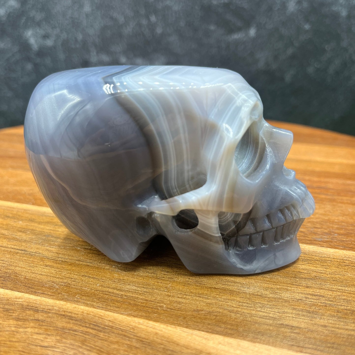 Agate Agate Flat Top Skull - Sage & Magic