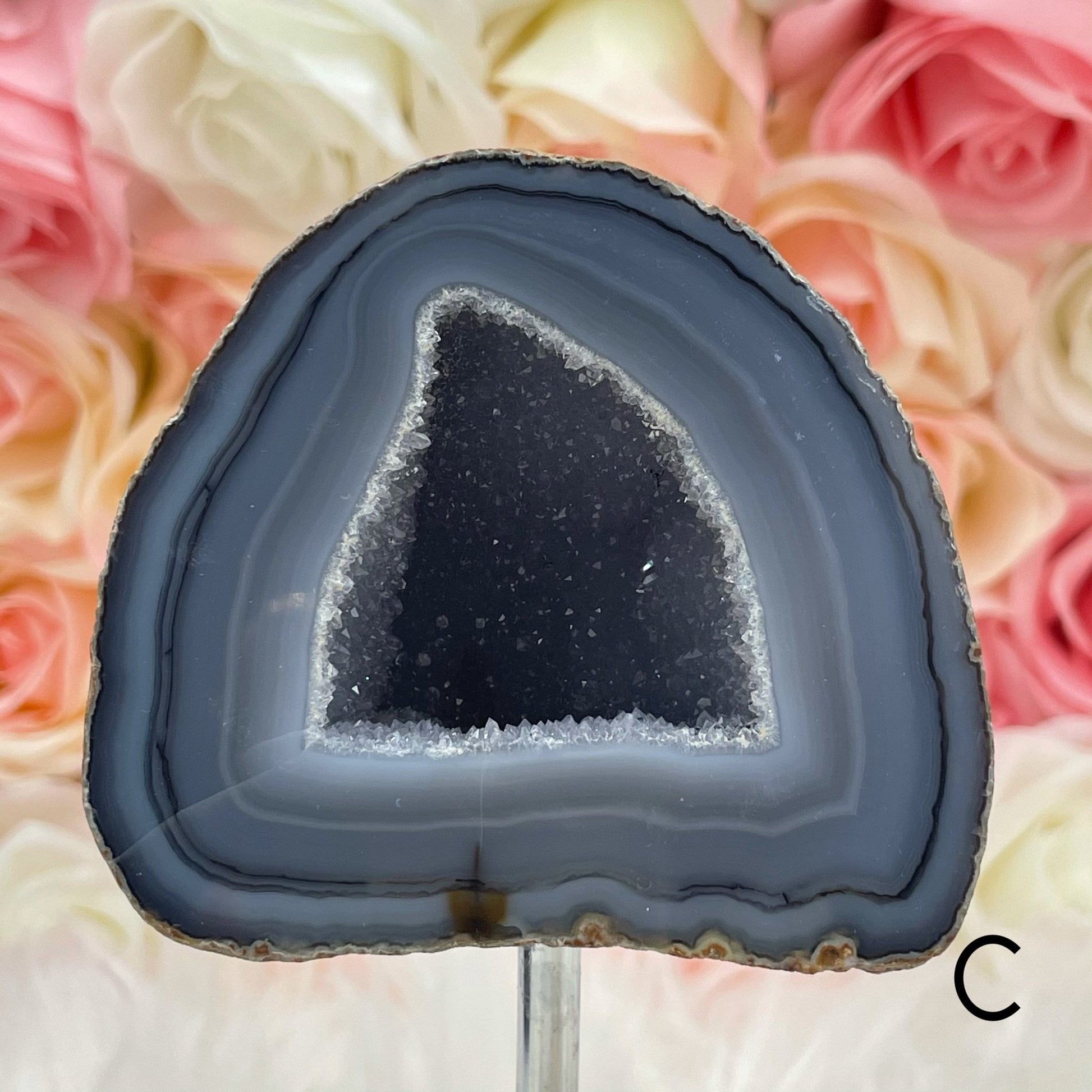 Agate Geode on Stand - Sage & Magic