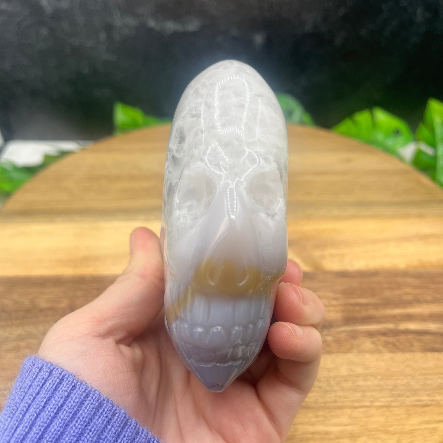 Agate Geode Skull Heart - Sage & Magic