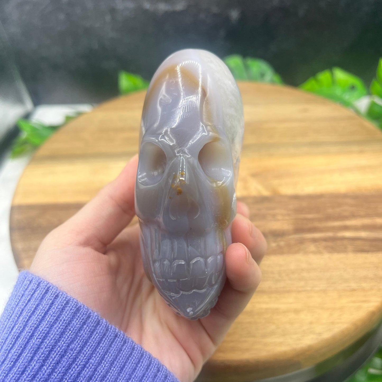 Agate Geode Skull Heart - Sage & Magic