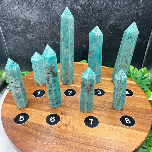 Amazonite on Smoky Quartz Tower - Sage & Magic