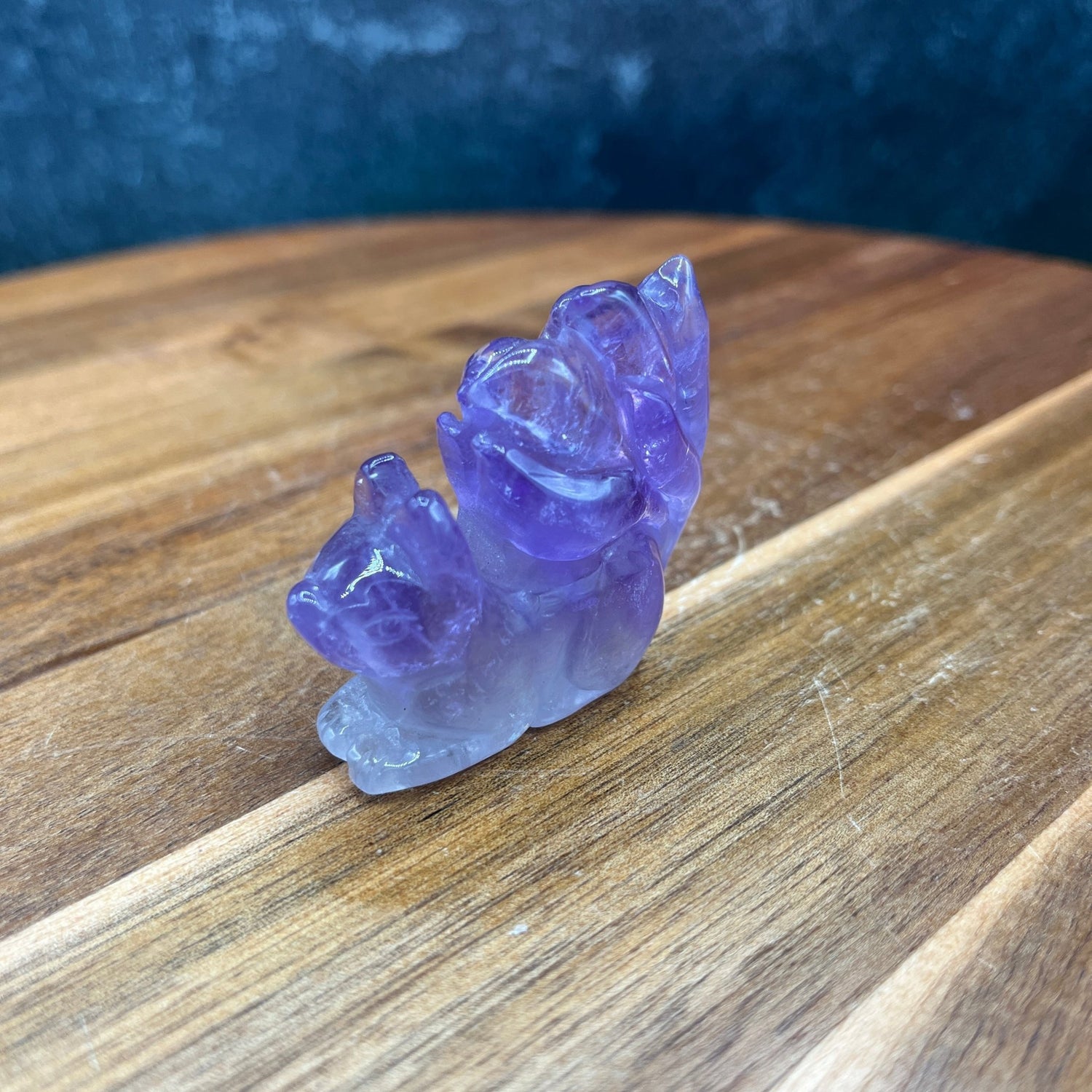 Amethyst 9 Tail Fox Carving - Sage & Magic