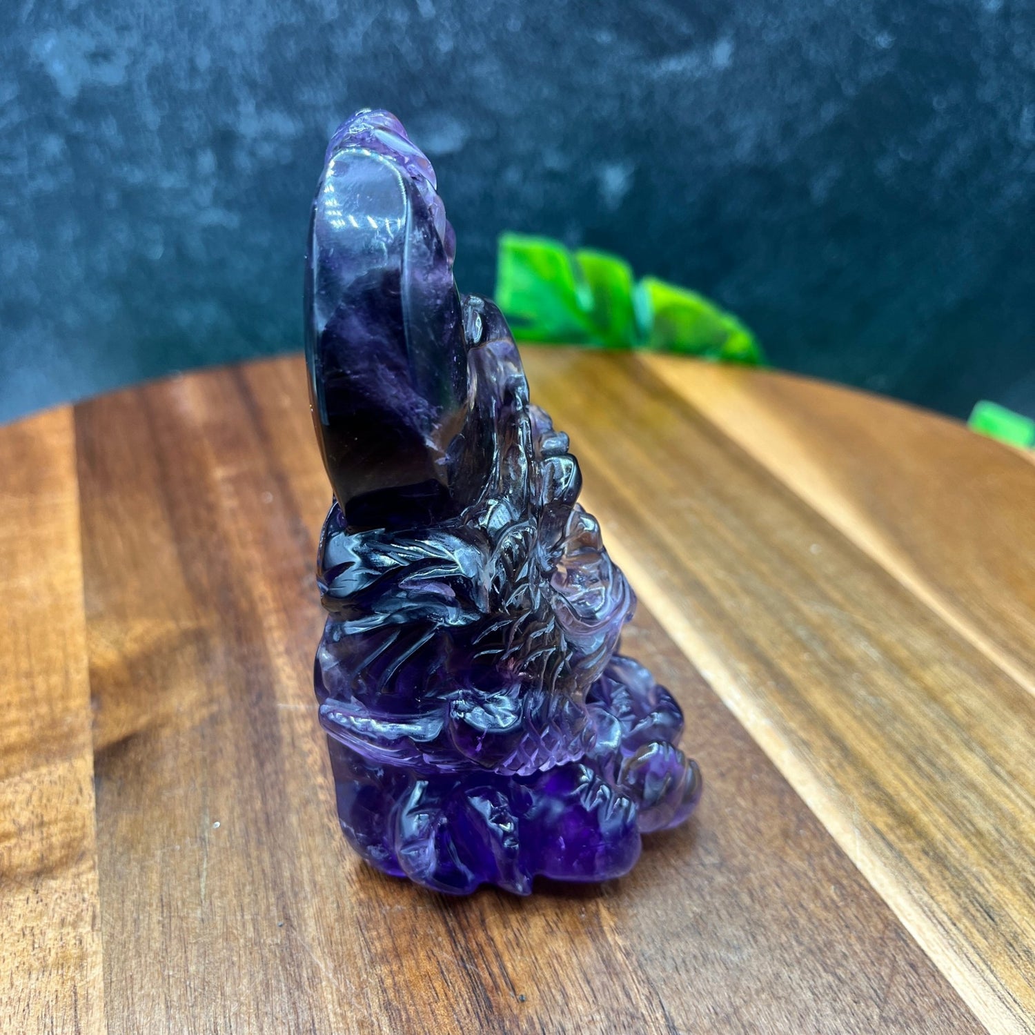 Ametrine Peacock Carving - Sage & Magic