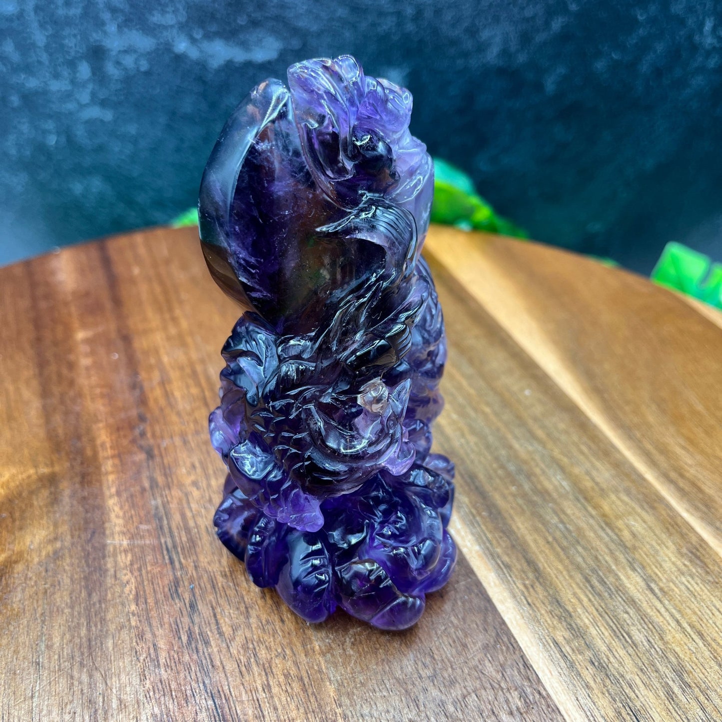 Ametrine Peacock Carving - Sage & Magic