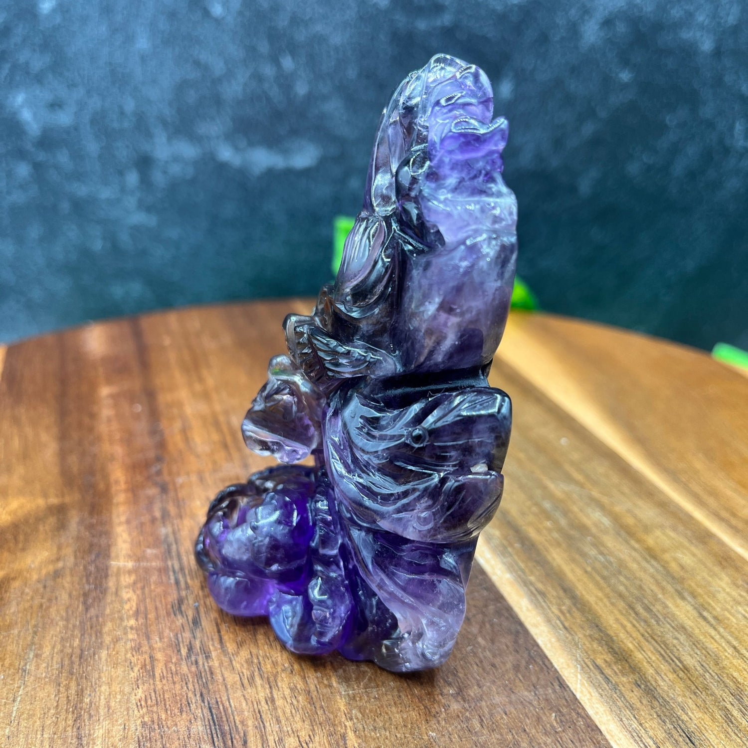 Ametrine Peacock Carving - Sage & Magic