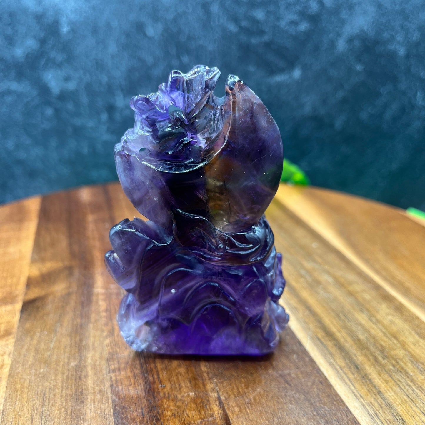 Ametrine Peacock Carving - Sage & Magic