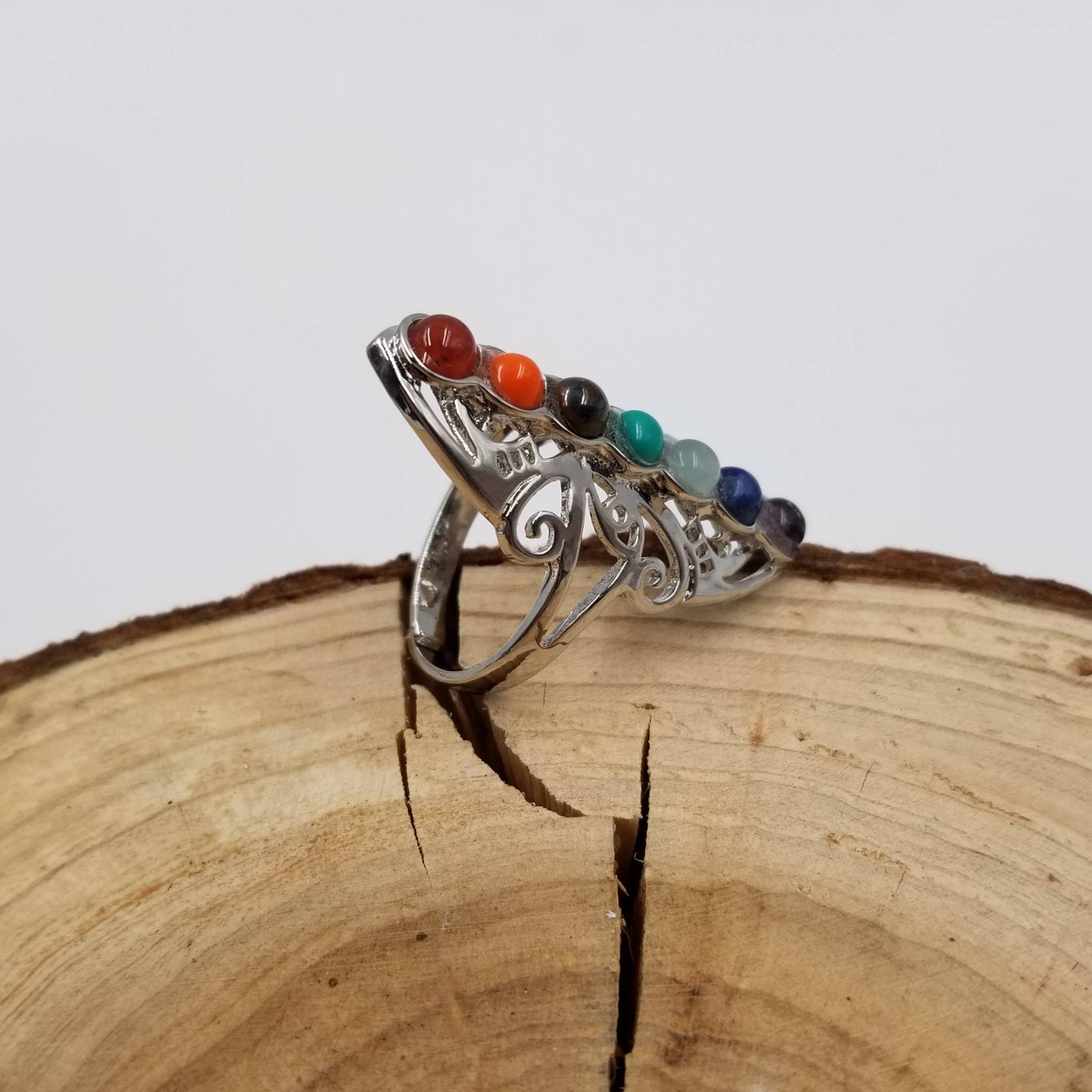 7 Chakra Crystal Ring