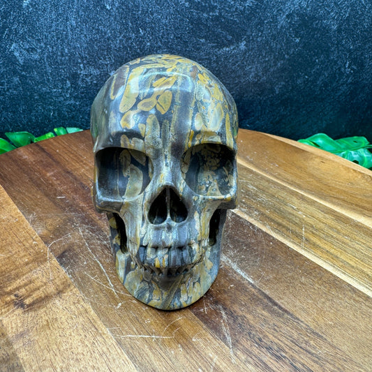 Bamboo Jasper Skull - Sage & Magic