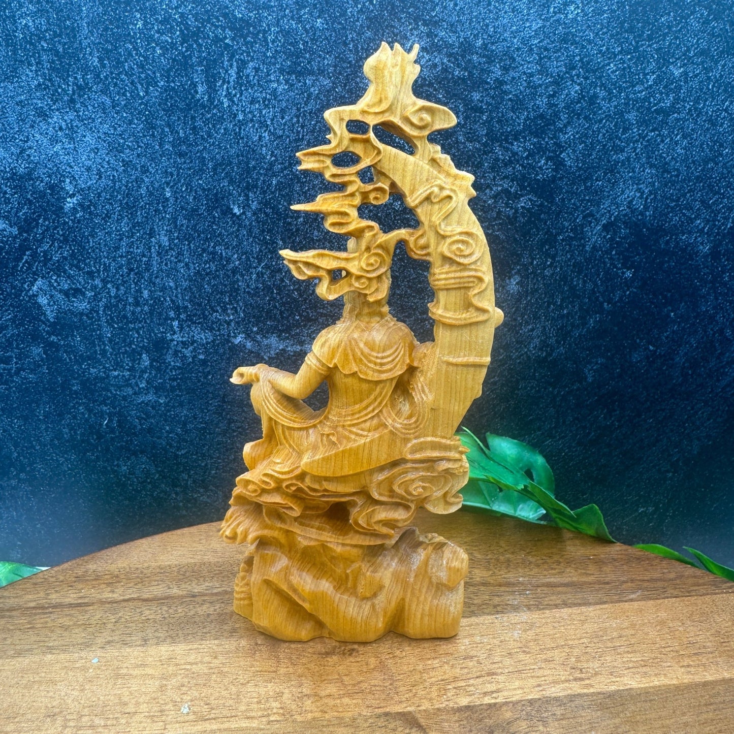 Birchwood Waterfall Guan Yin Carving - Sage & Magic